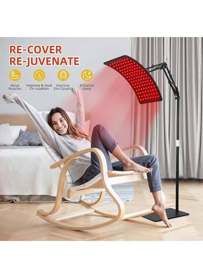 Red Light Therapy for Body, 2 in 1 Removable Red Light Pad Combined with Stand, Infrared Light Therapy Lamp with Timer Control, 660nm 850nm for Elderly Athletes Fitness Pets (with Elastic Strap) - Image 3