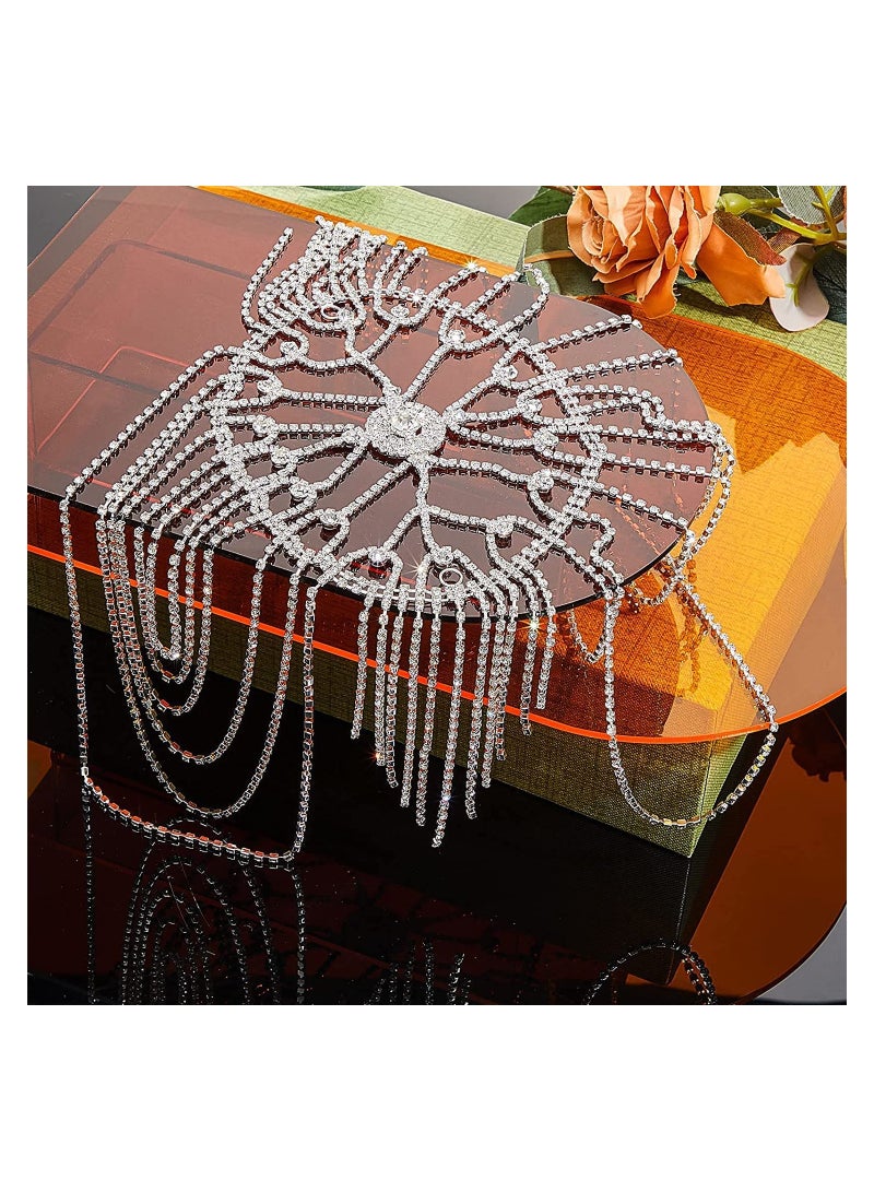 إسكدنيا 2 Pcs 1920s Headpiece Accessories for Women Crystal Rhinestone Head Chain Jewelry Headpieces for Flapper Woman Wedding Girls Cosplay Cleopatra Costume Gatsby Theme Party Belly Dance Delicate - Image 4