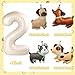 Tagberoy Animal Dog Balloons Puppy Balloon 40 Inch Cream White Number 2 Balloons for Dog 2nd Birthday Decorations Dogs Birthday Party Supplies - Image 4
