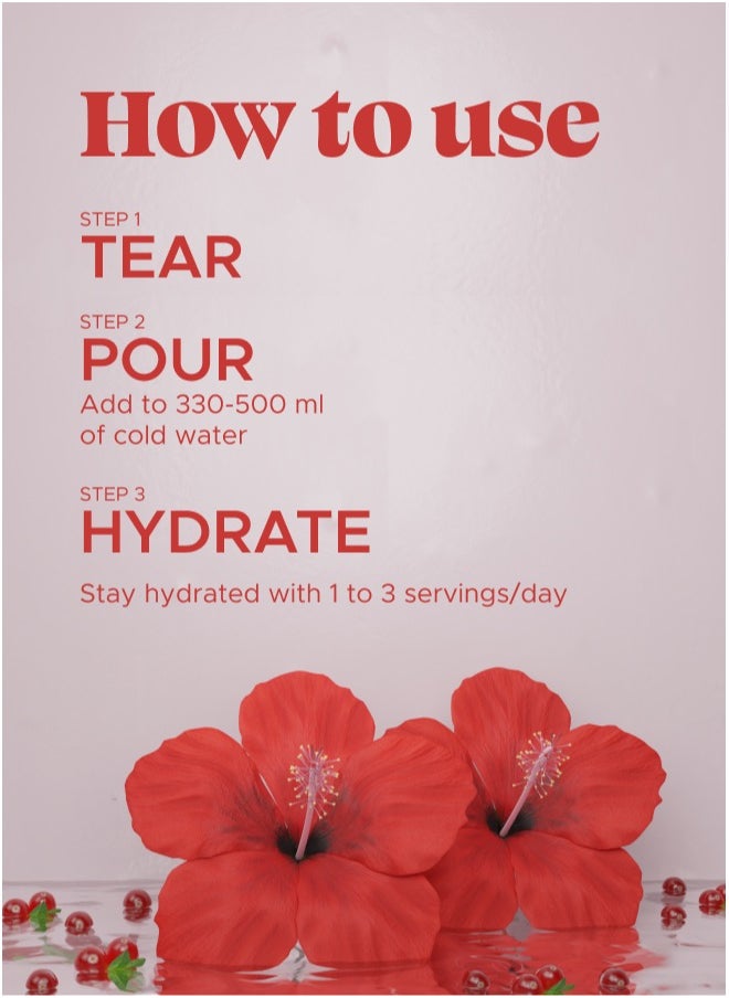 Oneshot - Electrolyte Hydration Supplement Hibiscus Dream | 14 Sticks | No Sugar, No Junk, No After Taste - Image 1