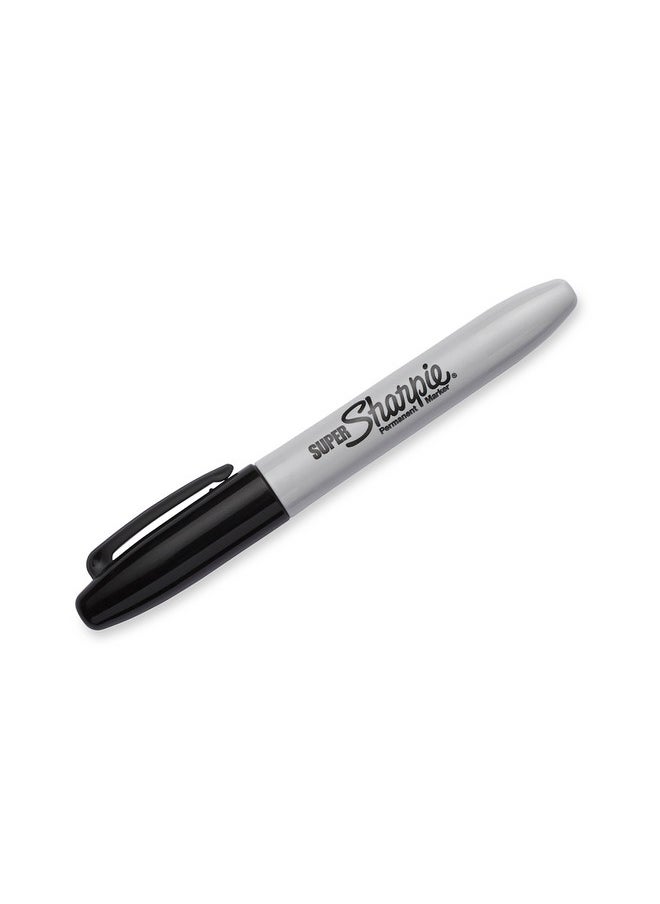 Sharpie Sharpie Super Permanent Markers, Fine Point, Black, 12 Count  - Image 2