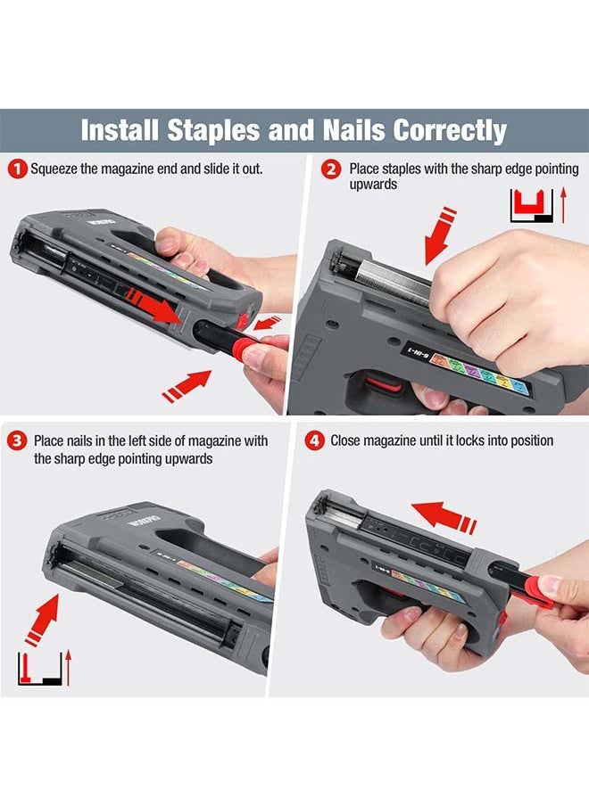 WORKPRO WORKPRO 6 in 1 Cordless Staple Gun, 3.6V Rechargeable Electric Stapler  - Image 2