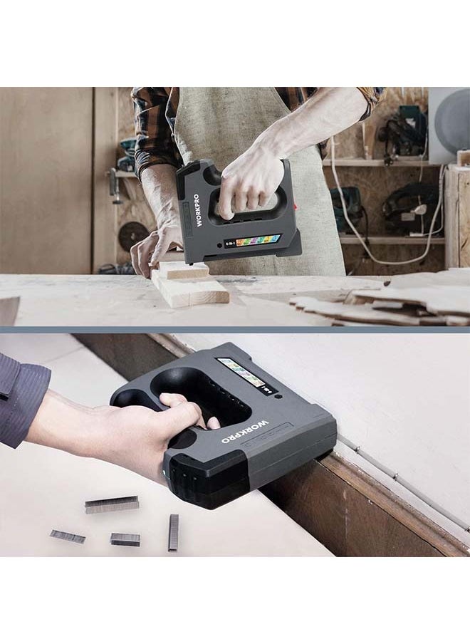 WORKPRO WORKPRO 6 in 1 Cordless Staple Gun, 3.6V Rechargeable Electric Stapler  - Image 4