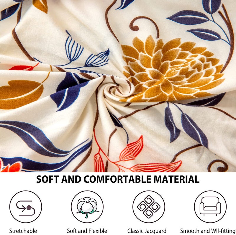 NILUOH Club Chair Slipcover 2-Piece Stretch Barrel Chair Covers Jacquard Tub Chair Slipcovers Soft Armchair Sofa Covers for Living Room - Image 5