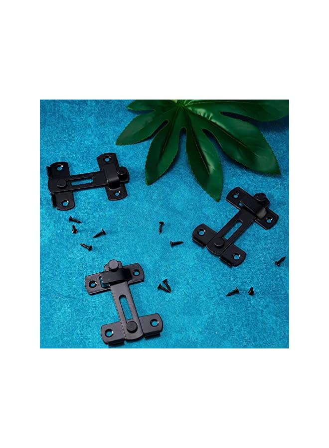 promass Door Lock, Stainless Steel Bar Latch, Sliding Barn Door Lock Hardware Gate Latches, Carbon Steel Door Latches for Barn Door Cabinet Window Closet Safety Bolt Latch Lock for Furniture,1PCS - Image 4