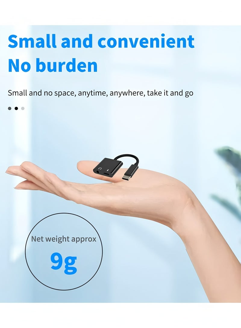 فليفيو محول صوت USB C إلى 3.5 مم دونجل 2 في 1 Dac Type C Jack Aux سماعة رأس مقسم سلك شاحن ملحقات كابل لهاتف Samsung Galaxy S20 S21 S22 FE Ultra Note10 S9 I Pad Pro Air4 2018 2020 2021 S10 LG - Image 3