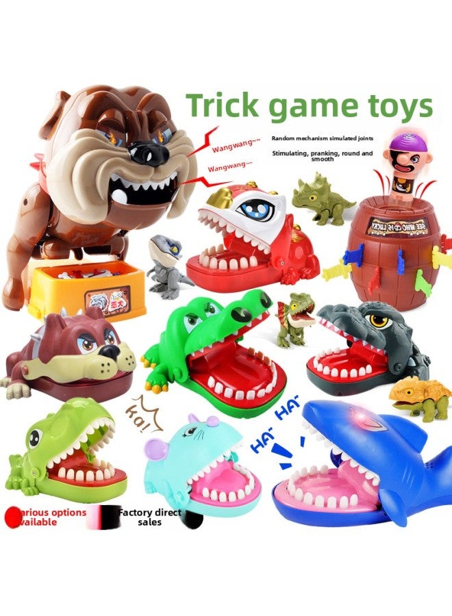One Piece Crocodile Finger Biting Toy Shark Tooth Extraction Parent-Child Game Evil Dog Biting Toy Tricky Props-color:[english Color Box] Pirate Bucket-Small Size (with Piggy Bank) 98g - Image 2