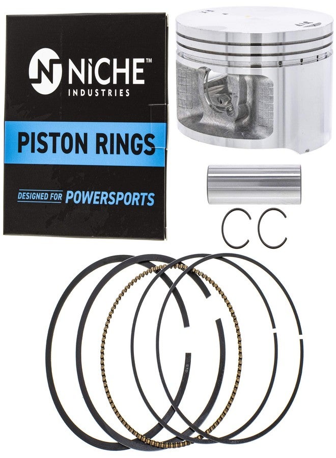 NICHE Piston Kit For 2001-2008 Yamaha Rhino Raptor Grizzly 660 YFM660R YFM660F 2C6-11638-00-00 2C6-11636-00-00 - Image 1