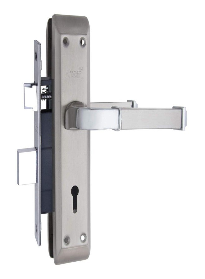 Atom Heavy Duty Mortise Door Lock for Bedroom, Living Room, Main Door, Silver Satin Finish | 3 Keys | 6 Lever Double Stage Lockset for House Hotel Office(VISTAKY) - Image 2