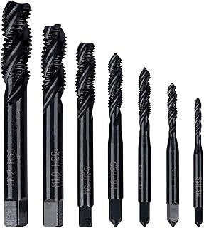 Yakamoz YAKAMOZ Yakamoz 7 Pcs Nitriding Coated Spiral Flute Tap Set Metric Thread Taps M3 M4 M5 M6 M8 M10 M12 Machine Screw Tap  - Image 1