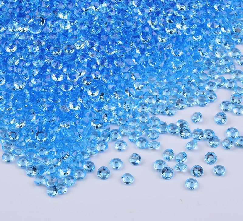 Gintoaria 10000 pcs/Pack Wedding Table Scatter Confetti Crystals Acrylic Diamonds Vase Fillers 4.5 mm Rhinestones for Wedding, Bridal Shower, Vase Beads Decorations (Light Blue) - Image 1