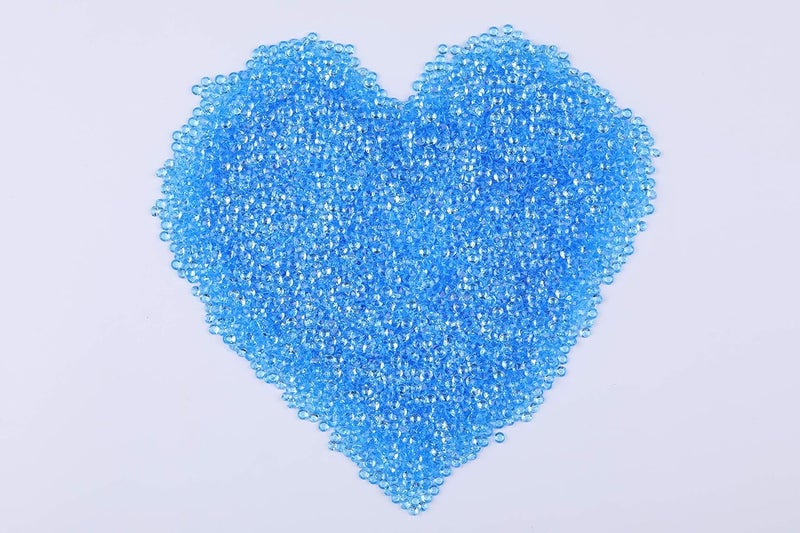 Gintoaria 10000 pcs/Pack Wedding Table Scatter Confetti Crystals Acrylic Diamonds Vase Fillers 4.5 mm Rhinestones for Wedding, Bridal Shower, Vase Beads Decorations (Light Blue) - Image 2