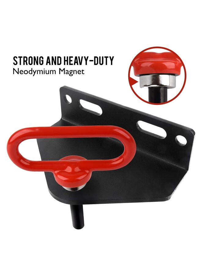 Generic Magnetic Hitch Pin Red Color - Lawn Mower Trailer Hitch Pins - Ultra Strong Neodymium Magnet Trailer Gate Pin for Simple One Handed Hook On & Off - Securely Hitch Lawn & Tow Behind Atta  - Image 2