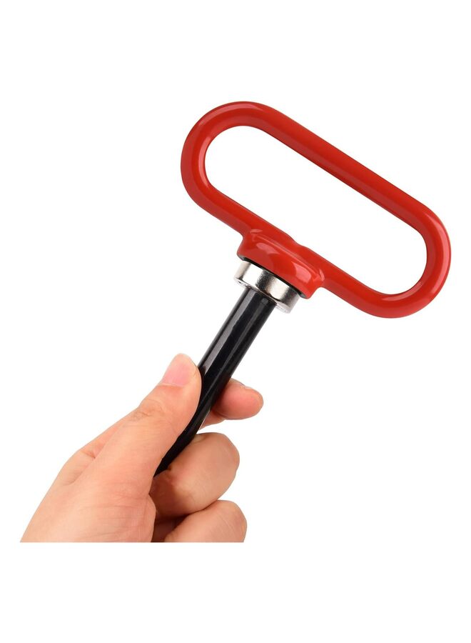 Generic Magnetic Hitch Pin Red Color - Lawn Mower Trailer Hitch Pins - Ultra Strong Neodymium Magnet Trailer Gate Pin for Simple One Handed Hook On & Off - Securely Hitch Lawn & Tow Behind Atta  - Image 5