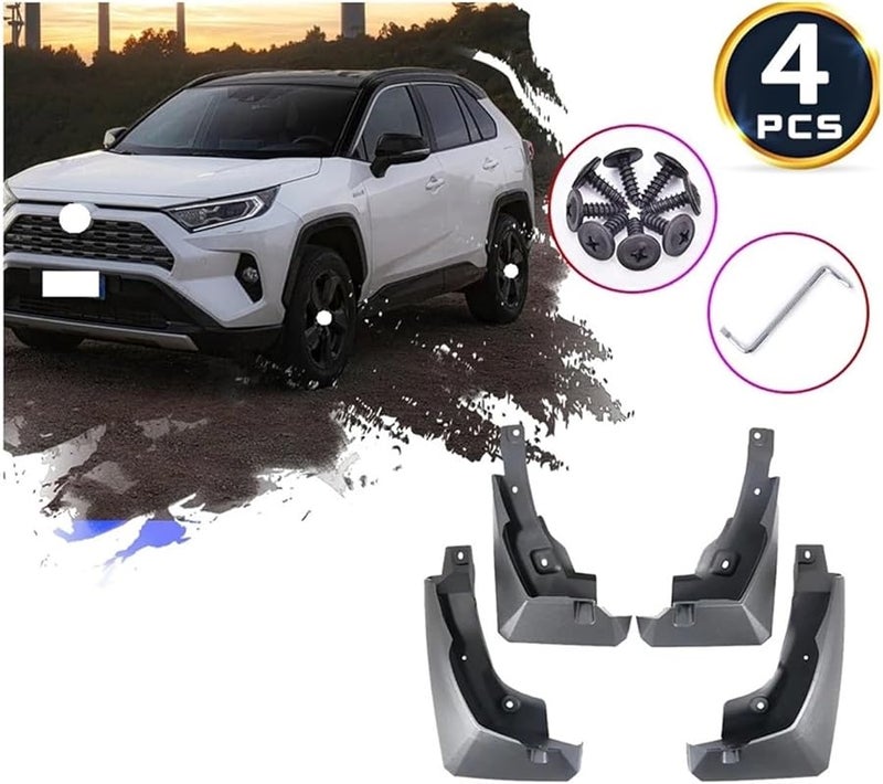 2020 2024 Toyota RAV4 XA50 Front Rear Mud Flaps Splash Guards 4 PCS Set - Image 3