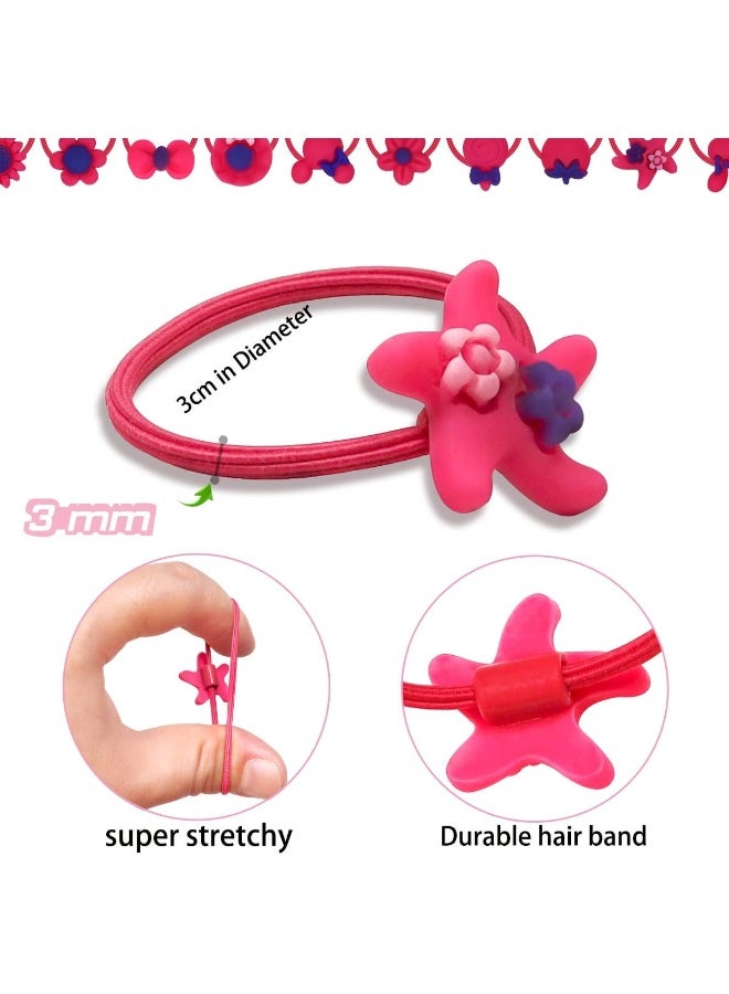 WillingTee WillingTee 120pcs (60 pairs) Mix Colors Elastic Hair Ties Soft Rubber Bands Hair Bands Holders Pigtails Accessories for Girls Infants Toddlers Kids Teens and Children  - Image 2