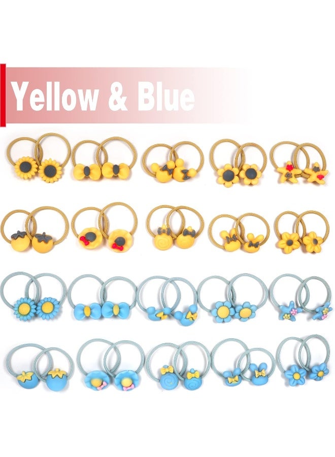 WillingTee WillingTee 120pcs (60 pairs) Mix Colors Elastic Hair Ties Soft Rubber Bands Hair Bands Holders Pigtails Accessories for Girls Infants Toddlers Kids Teens and Children  - Image 4