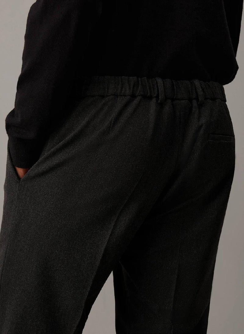 CALVIN KLEIN Slim Tapered Flannel Trousers - Image 3