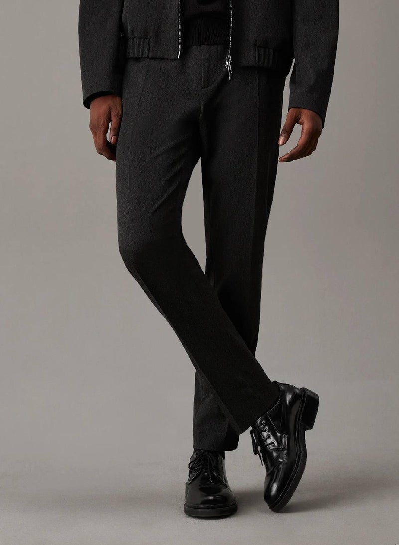 CALVIN KLEIN Slim Tapered Flannel Trousers - Image 1