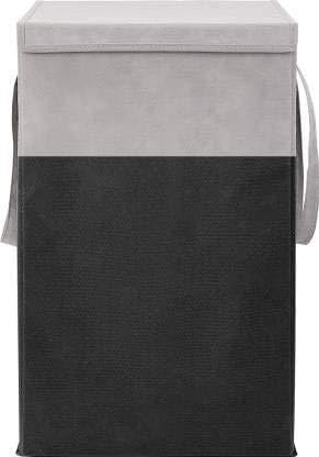 SH NASIMA 75 L Grey Black Laundry Basket Non Woven - Image 1