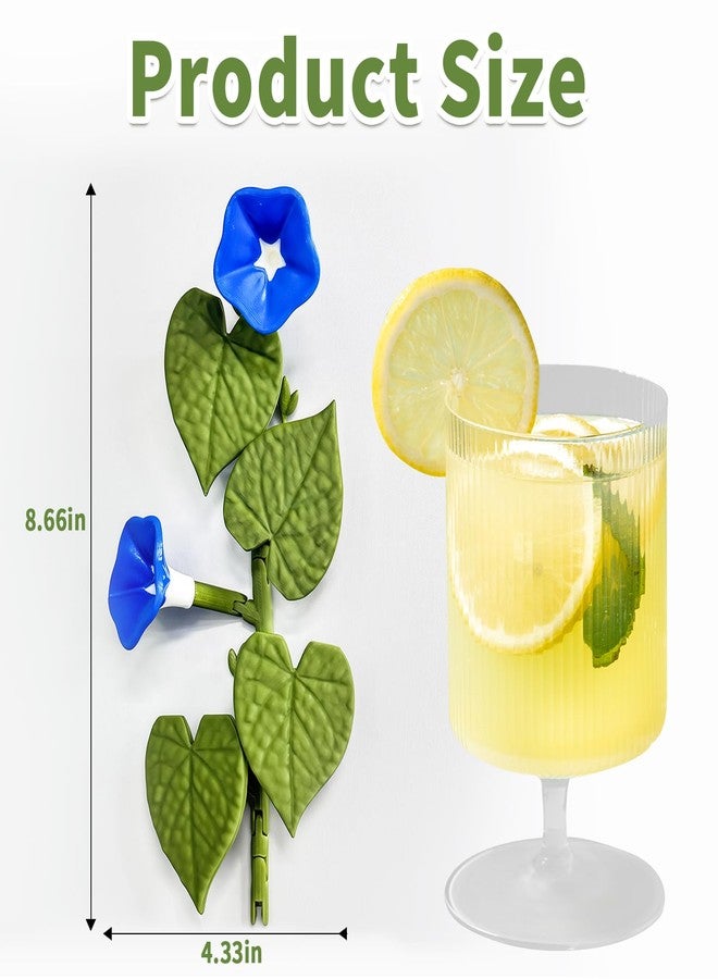rytopt 2Pcs Plant Magnets, Magnetic Ivy for Fridge, Fridge Magnets, Kitchen Decor, 3D Print Refrigerators Magnet Vine with Articulating Stems, Cute Fridge Decorative Magnets Plant & Flower - Image 2