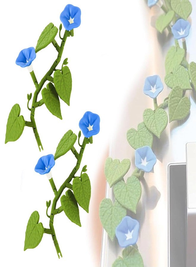 rytopt 2Pcs Plant Magnets, Magnetic Ivy for Fridge, Fridge Magnets, Kitchen Decor, 3D Print Refrigerators Magnet Vine with Articulating Stems, Cute Fridge Decorative Magnets Plant & Flower - Image 1