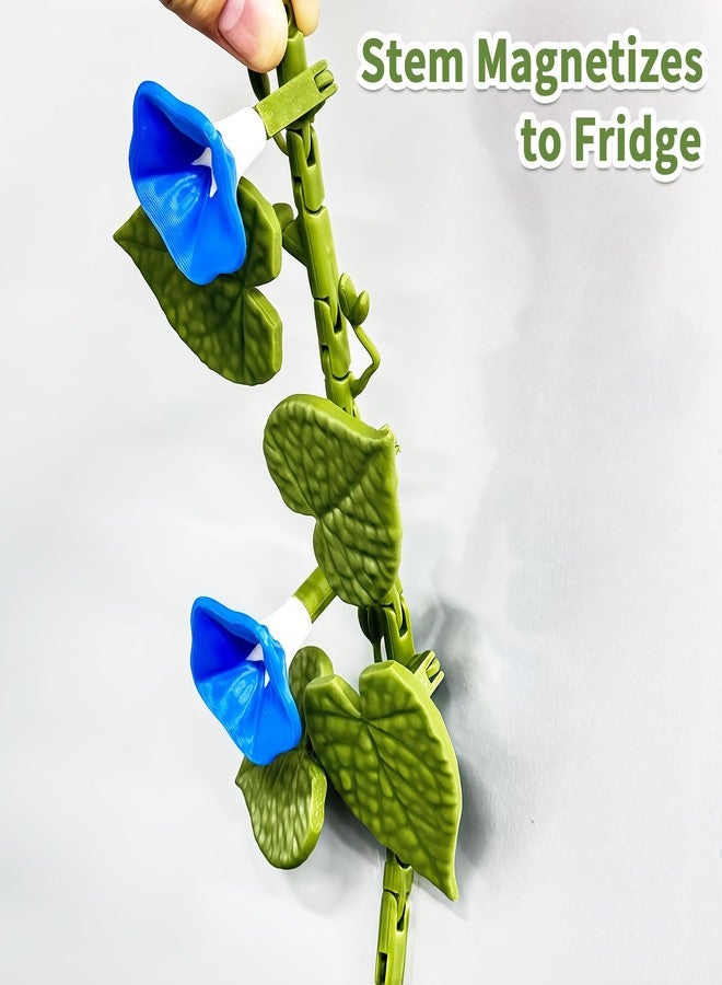 rytopt 2Pcs Plant Magnets, Magnetic Ivy for Fridge, Fridge Magnets, Kitchen Decor, 3D Print Refrigerators Magnet Vine with Articulating Stems, Cute Fridge Decorative Magnets Plant & Flower - Image 5
