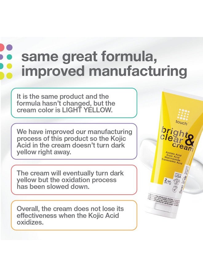 TOUCH Skin Bright Cream for Dark Spots on Face - Azelaic Acid with Kojic Acid, Tranexamic Acid, & Niacinamide - Age Spot, Sun Spot, and Melasma - Image 5