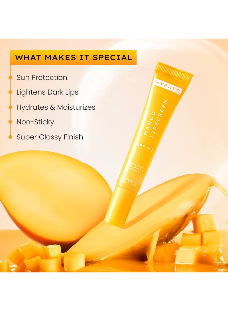 HYPHEN Mango Lip Balm SPF 50 PA++++ | 2% Kojic Acid Brightening LipBalm for Dark & Pigmented Lips | 1% Vitamin E & Vitamin C | Moisturizing SPF LipBalm for Dry Lips - 10 g - Image 5
