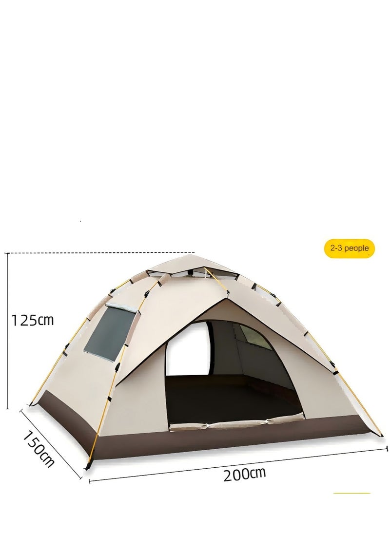 Excellent - Outdoor Camping Fully Automatic Waterproof Sunscreen Quick-Opening Tent, Camping Anti-Mosquito Portable Tent 200*150*125CM Suitable For 2-3 People (Tent + Moisture-Proof Mat) - Image 1