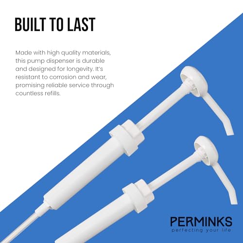 PERMINKS 5 Gallon Pump Dispenser - Pump for 5 Gallon Bucket, Jug, Bottle, Large Container - Great for Shampoo & Conditioner, Laundry Detergent, Snow Cone Syrup, Bleach Liquid, Oil & More (Pack of 3) - Image 2