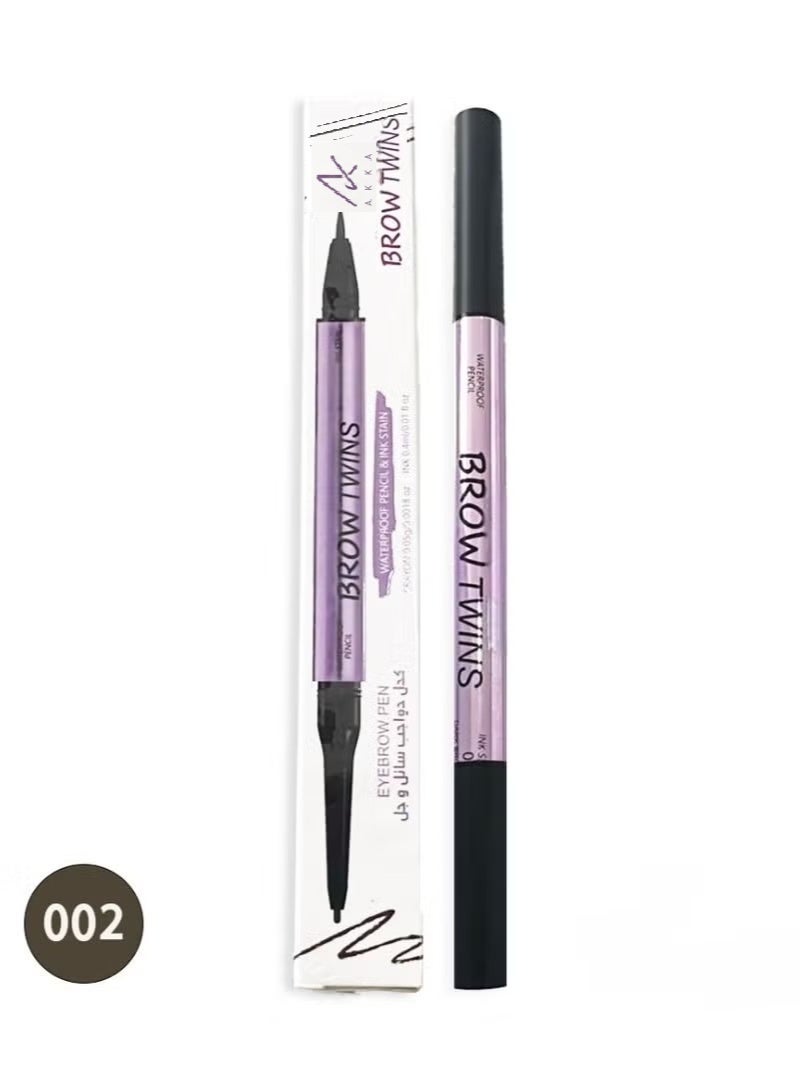 Waterproof Eyebrow Pencil, Dark Brown 002