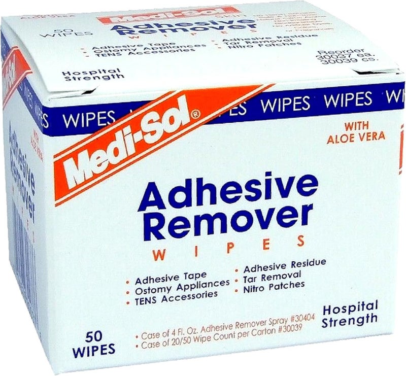 De-Solv-It ! 30037 Orange Sol 50 Count Medi-Sol Adhesive Remover Wipes - Image 1