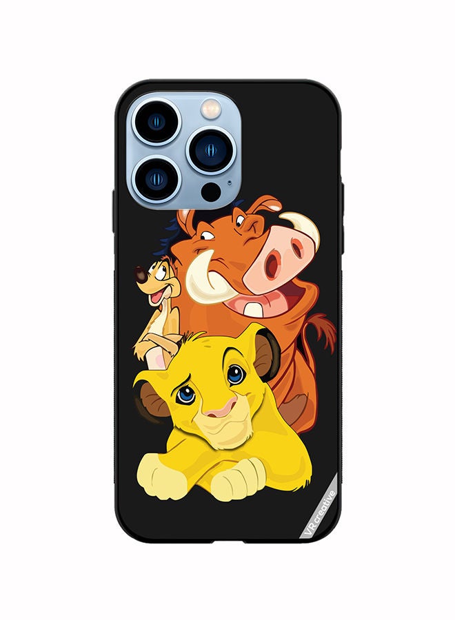 VR CREATIVE Protective Case Cover For Apple iPhone 14 Pro Max Star Cutouts Lion King Group Design Multicolour - Image 1