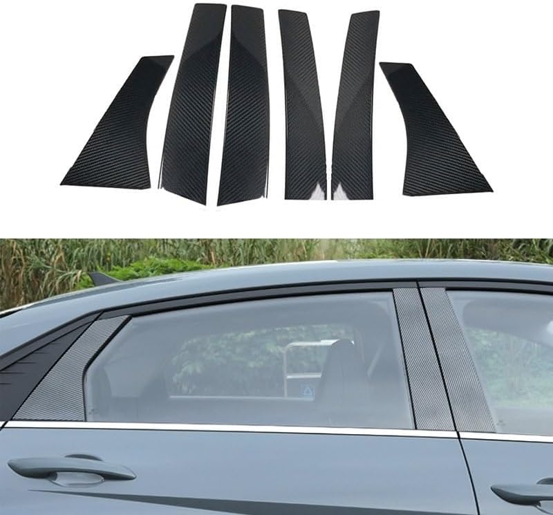 DEMULAX 6Pcs Carbon Fiber Look Trim for Hyundai Elantra/Avante - Image 5