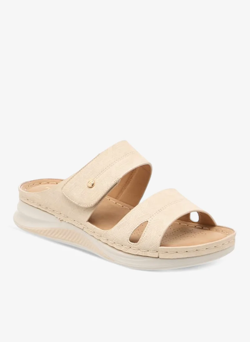 Flora Bella By Shoexpress Women Stich Detail Slip-On Comfort Sandals