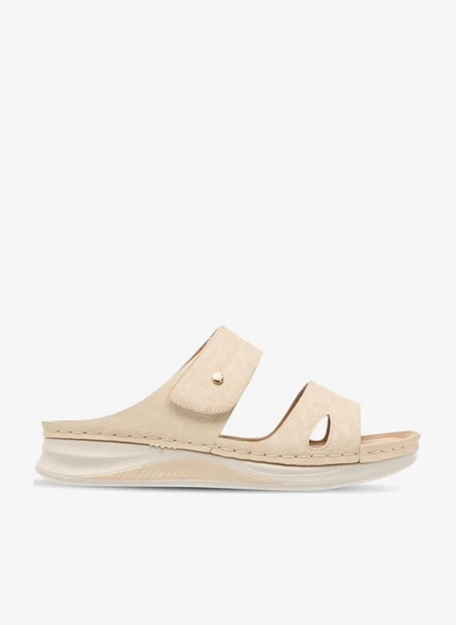 Flora Bella By Shoexpress Women Stich Detail Slip-On Comfort Sandals
