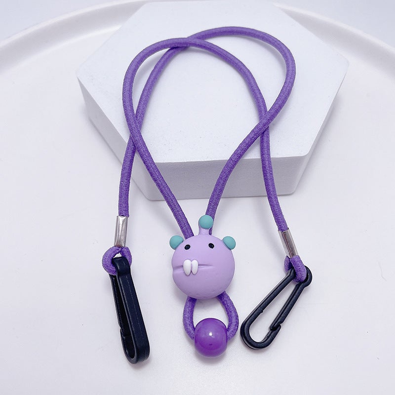 Cartoon Kids Mask Lanyard Adjustable Ear Saver 15 The Purple Monster - Image 1