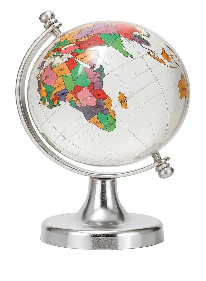 ThincAmaxe Mini World Globe with Plastic Base – 6 Inch Height Decorative Desk Globe for Kids Learning, Study, Travel Enthusiasts & Office Decoration - Image 2