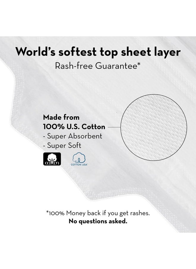 Plush Ultra-Thin Sanitary Pads For Women, 7 Cotton Sanitary Napkins- Pack Of 4 | 3 Medium Flow Xl + 4 Light Flow L + 2 Panty Liners For Rash Free Periods | Pure U.S. Cotton Pads  - Image 3