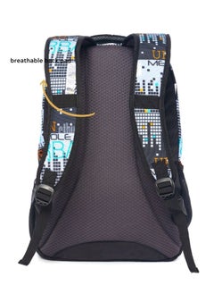 pierre cardin 2pcs Set Kids School Backpack with Pencil Case(36x49x20CM) Black Urban City Design  - Image 4