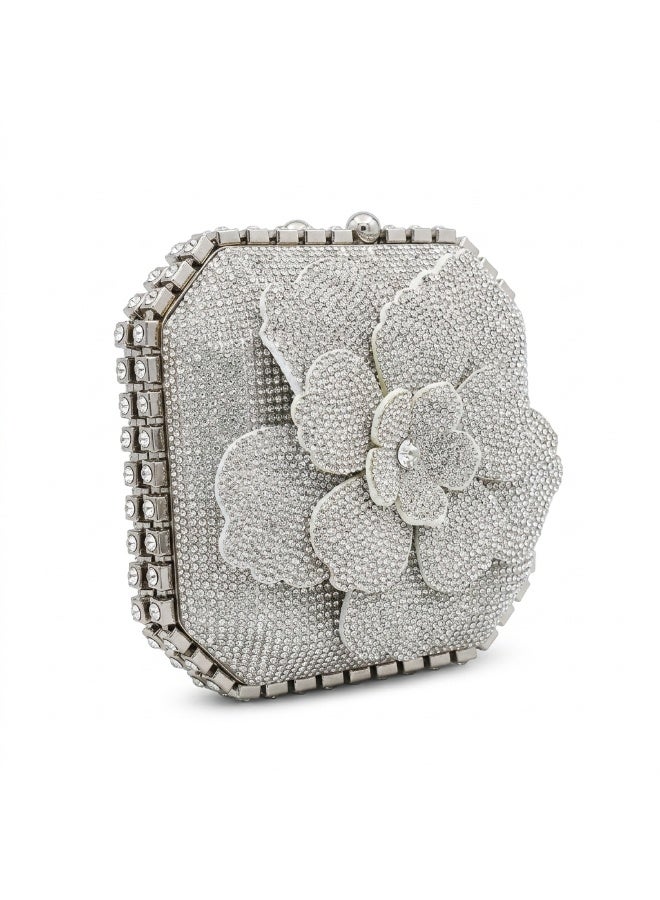 Vbranda Elegant evening clutch designed with a luxurious floral shape VS-63 - Image 3