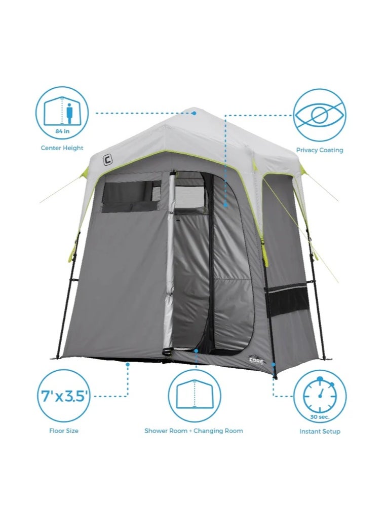 core equipment - 7' X 3.5' Two Room Instant Shower Tent - Image 1