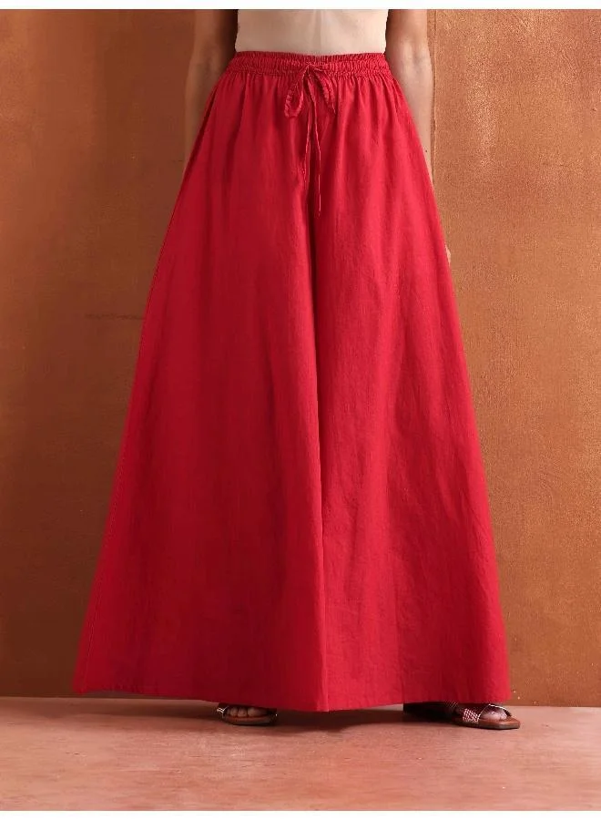 trueBrowns Pink Print Sharara Set