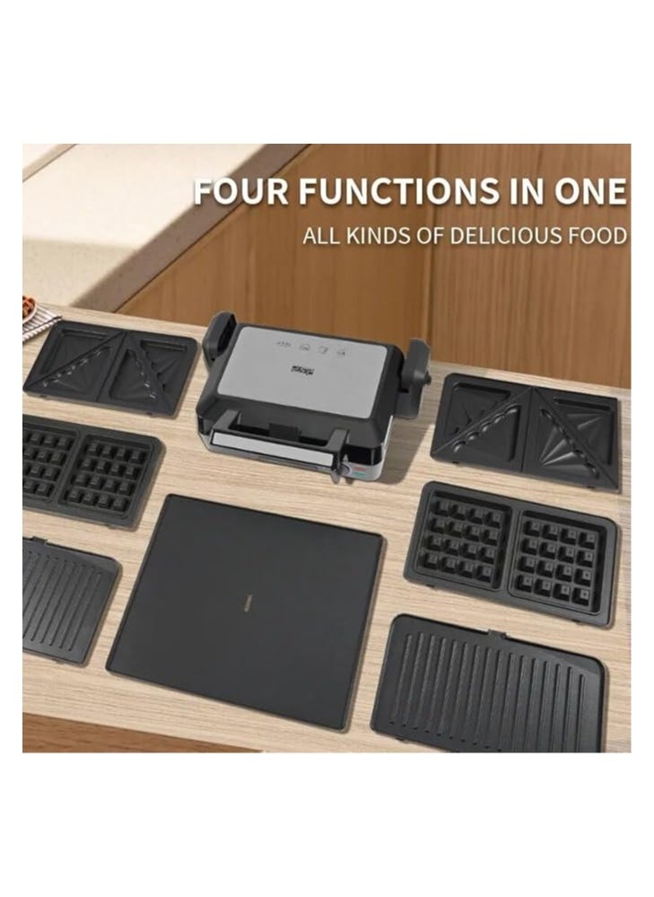DSP Dsp Electric Waffle Maker Grill Sandwich Maker Toaster 4 in 1 Multifunctional Non-Stick Plates Panine use Et Grill 4en1 1200W KC-1171  - Image 4