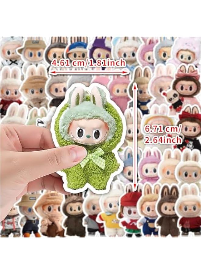 Arabest 50pcs Labubu Cartoon Stickers for Teen Water Bottle, Cool Terror Labubu Waterproof Vinyl Decal for Kids Adult Girl Laptop Skateboard Phone Guitar Travel Case Bike - Image 3