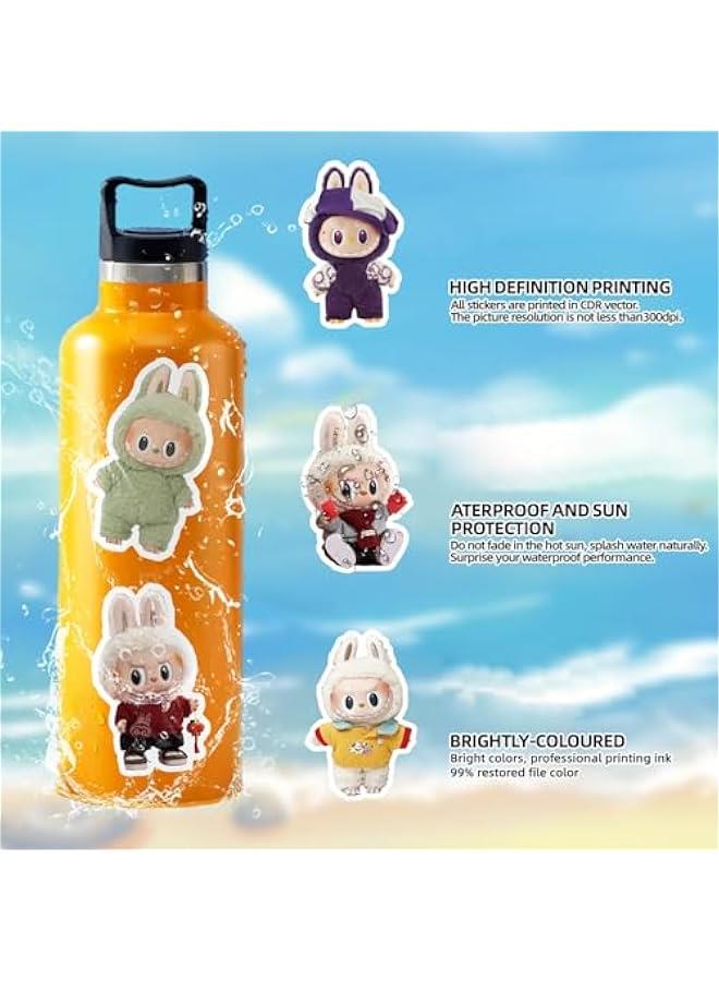 Arabest 50pcs Labubu Cartoon Stickers for Teen Water Bottle, Cool Terror Labubu Waterproof Vinyl Decal for Kids Adult Girl Laptop Skateboard Phone Guitar Travel Case Bike - Image 5