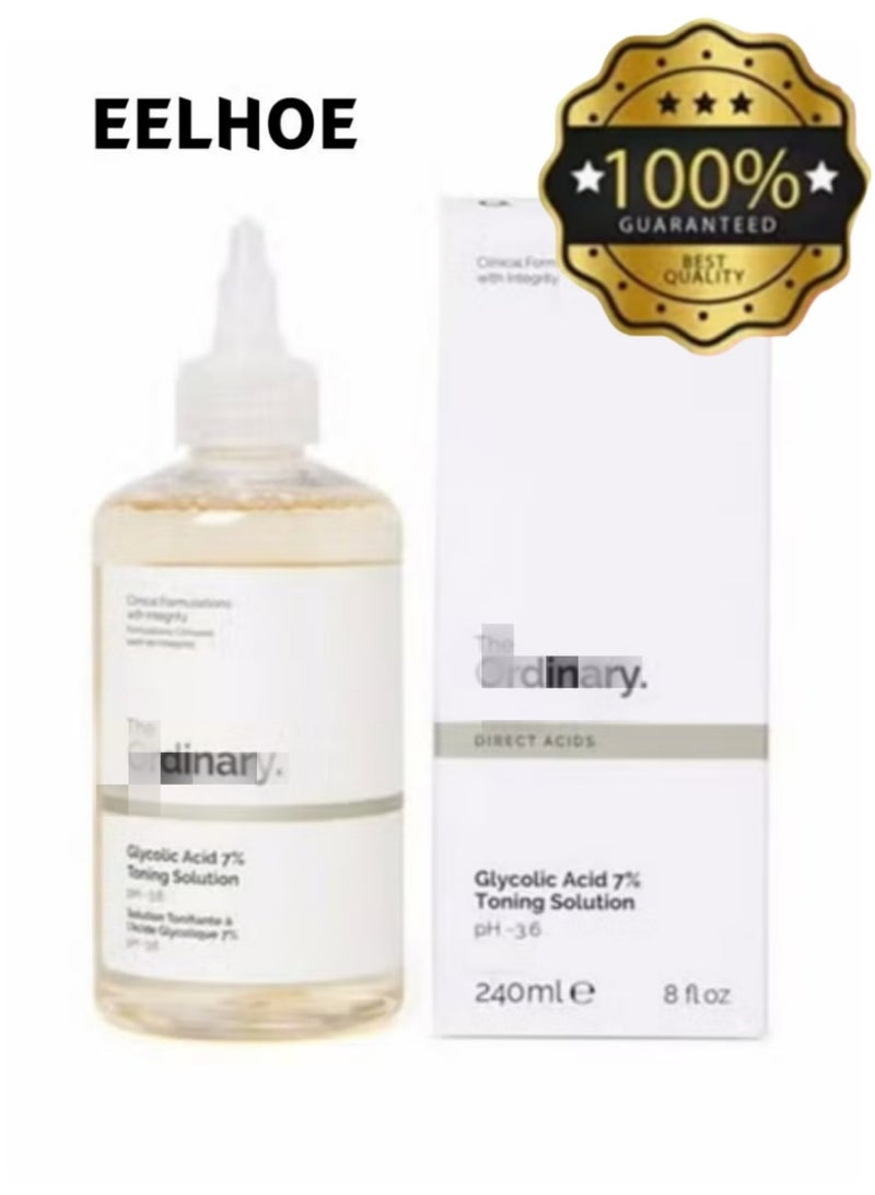 إيلهو تونر تقشير بحمض الجليكوليك بنسبة 7٪ – تونر للوجه لتنقية المسام بعمق يمنح بشرة ناعمة ومشرقة ومتجانسة اللون، بسعة 240 مل - Image 1
