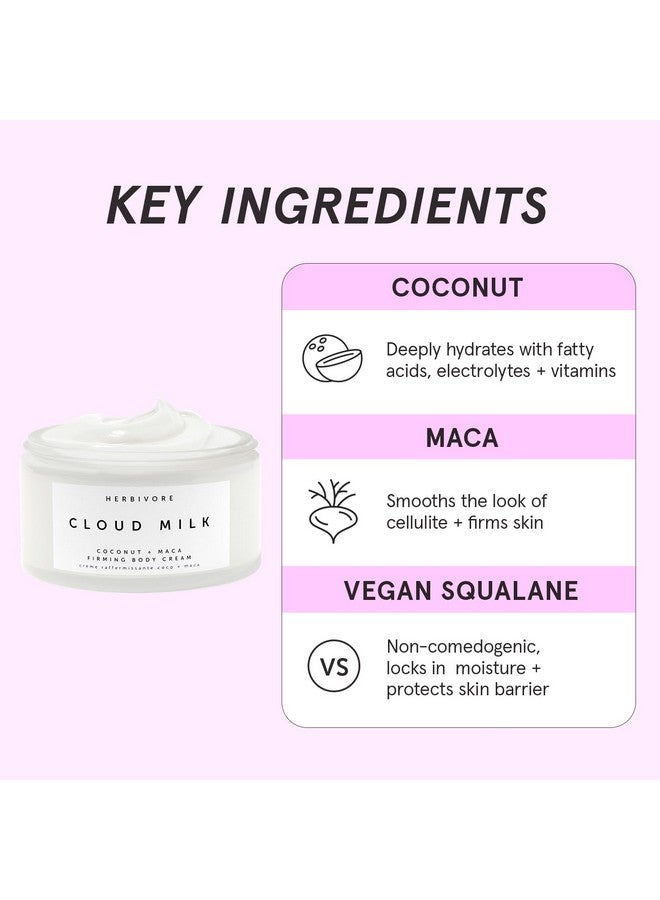 HERBIVORE Cloud Milk Coconut + Maca Fast-Absorbing Moisturizing + Firming Body Cream 6.6 oz - Image 2