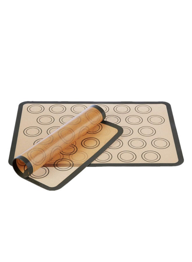 2-Piece Heat Resistant Baking Mat Grey/Orange 44 x 1 x 30cm - Image 2